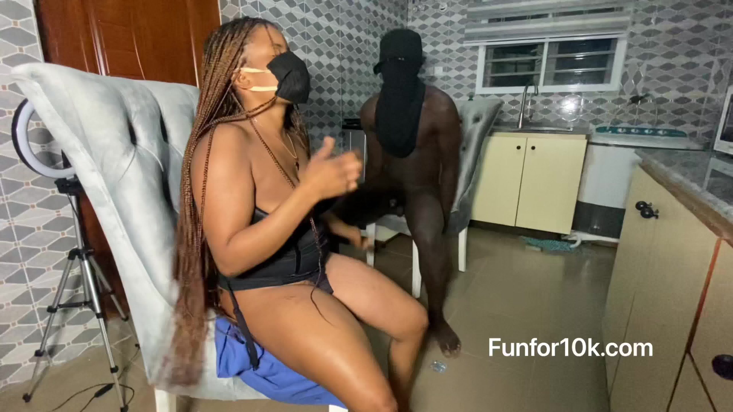 Fucking her big ass in the kitchen