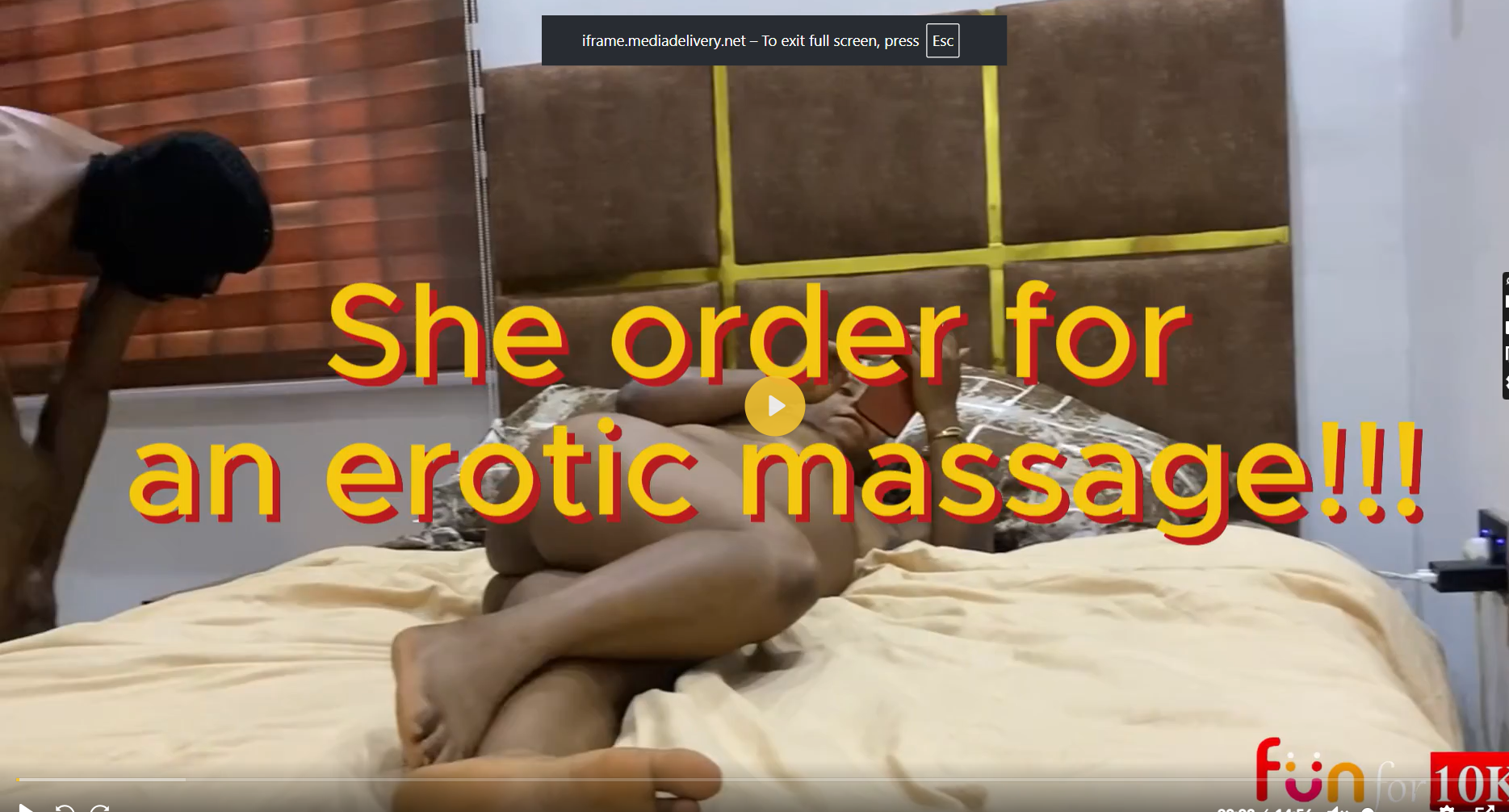she ordered for an erotic massage