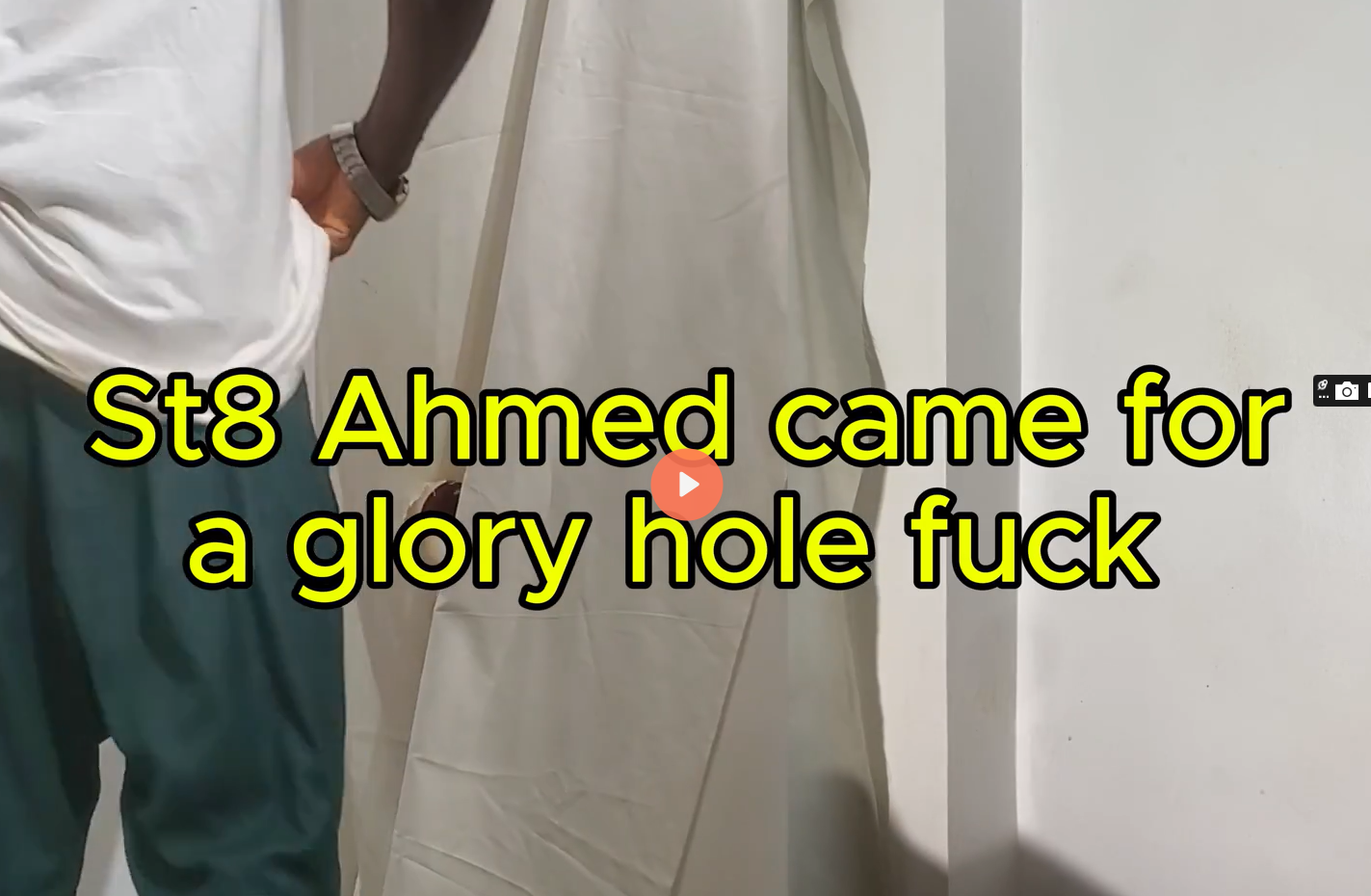 Straight Ahmed came for a gloryhole fuck